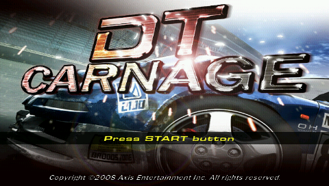 DT Carnage title screen for PSP